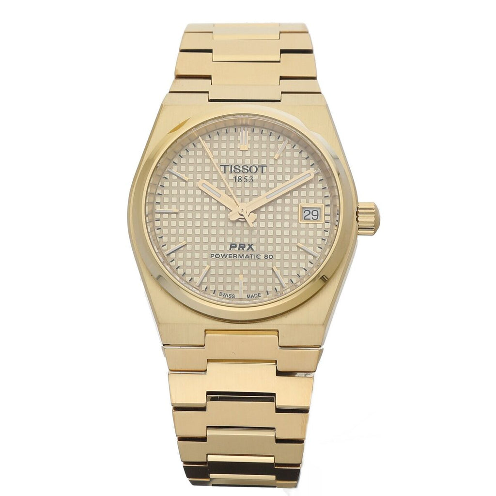 Tissot PRX Powermatic 80 Gold Dial Gold Steel Strap Watch for Men - T137.407.33.021.00 Buy Now By Tissot