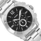 Fossil Machine Chronograph Black Dial Silver Steel Strap Watch for Men - FS4776 Buy Now By Fossil