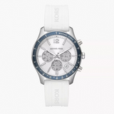 Michael Kors Berkley Chronograph Silver Dial White Rubber Strap Watch For Women - MKO1040 Buy Now By Michael Kors
