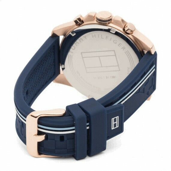 Tommy Hilfiger Decker Multifunction Blue Dial Blue Rubber Strap Watch for Men - 1791474 Buy Now By Tommy Hilfiger