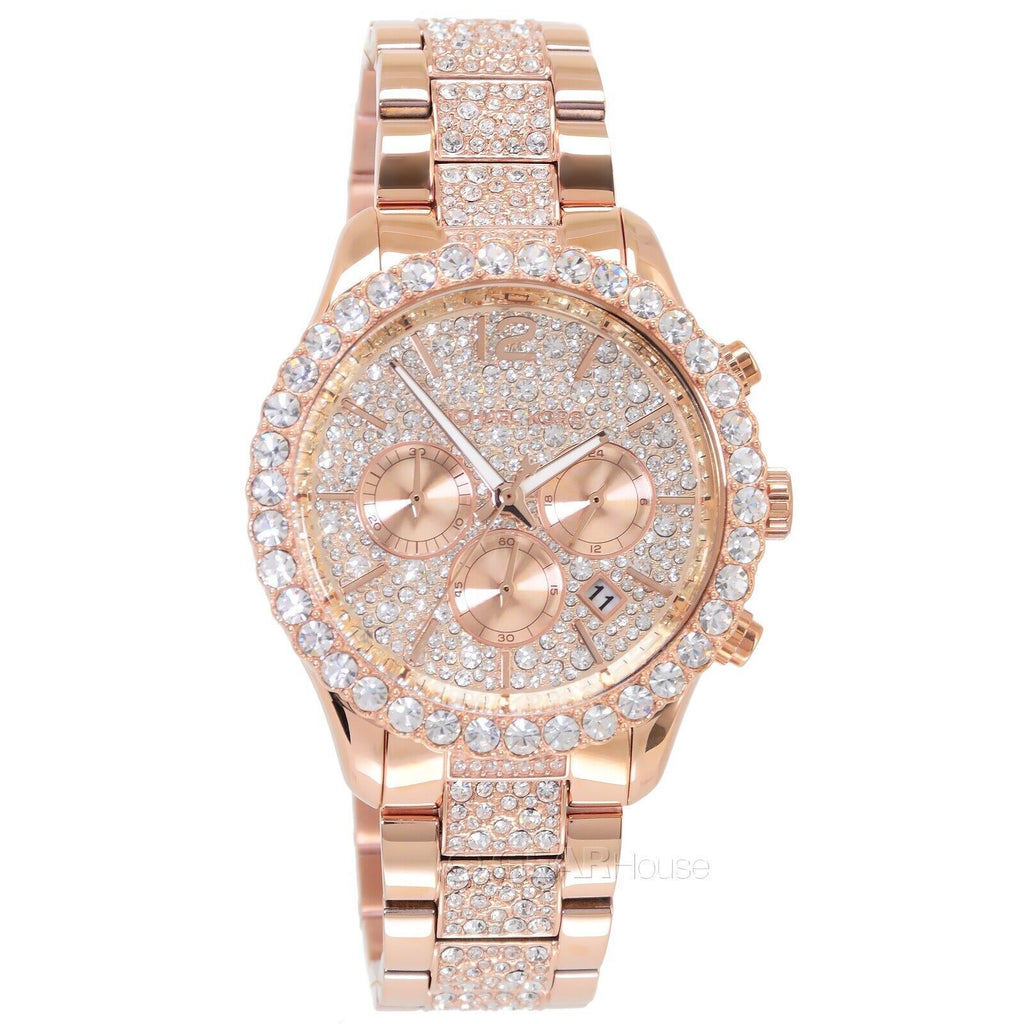 Michael Kors Layton Chronograph Rose Gold Dial Rose Gold Steel Strap Watch For Women - MK7285 Buy Now By Michael Kors