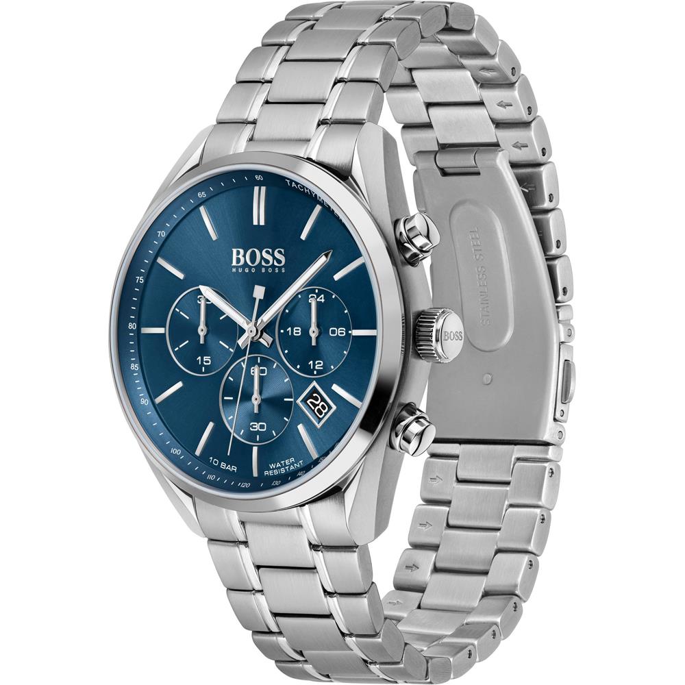 Hugo Boss Champion Blue Dial Silver Steel Strap Watch for Men - 1513818 Buy Now By Hugo Boss