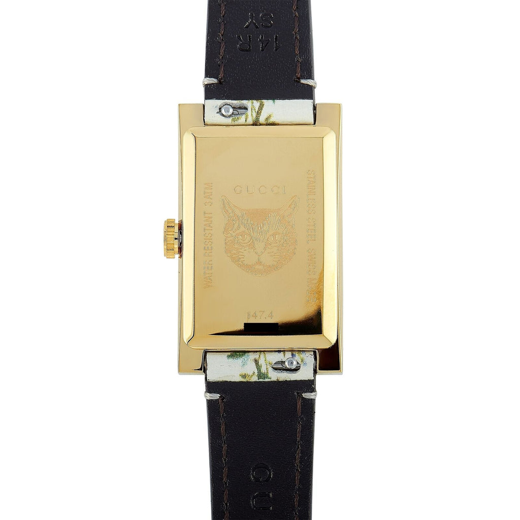 Gucci G-Frame Floral Mother of Pearl Dial White Leather Strap Watch For Women - YA147407 Buy Now By Gucci
