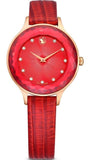 Swarovski Octea Nova Quartz Red Dial Red Leather Strap Watch for Women - 5650002 Buy Now By Swarovski