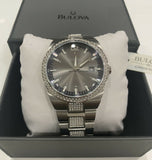 Bulova Crystal Collection Brown Dial Silver Steel Strap Watch for Men - 96B221 Buy Now By Bulova
