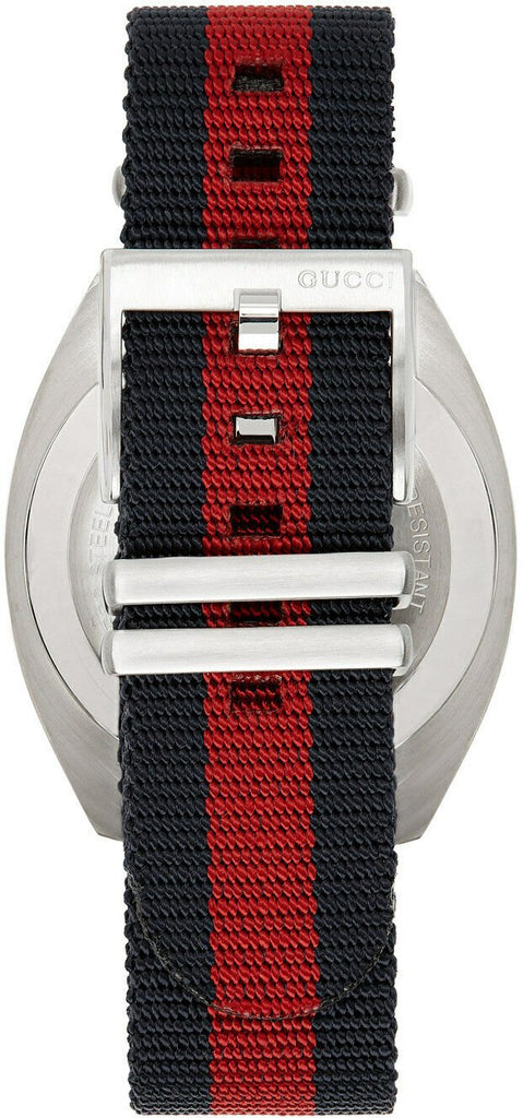 Gucci GG2570 Quartz Blue Dial Blue & Red Nylon Strap Watch For Men - YA142304 Buy Now By Gucci