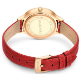 Swarovski Octea Nova Quartz Red Dial Red Leather Strap Watch for Women - 5650002 Buy Now By Swarovski