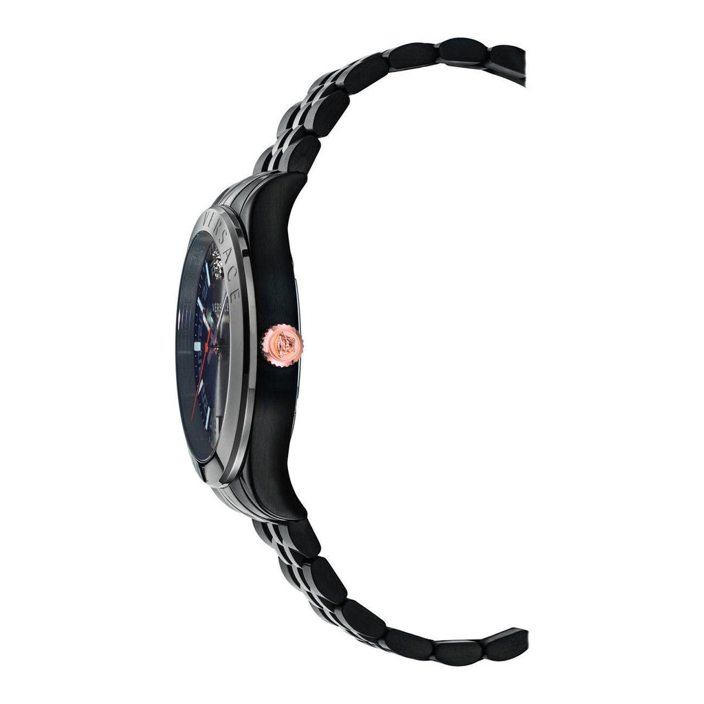 Versace Hellenyium Analog Black Dial Black Steel Strap Watch For Men - VEVK00320 Buy Now By Versace