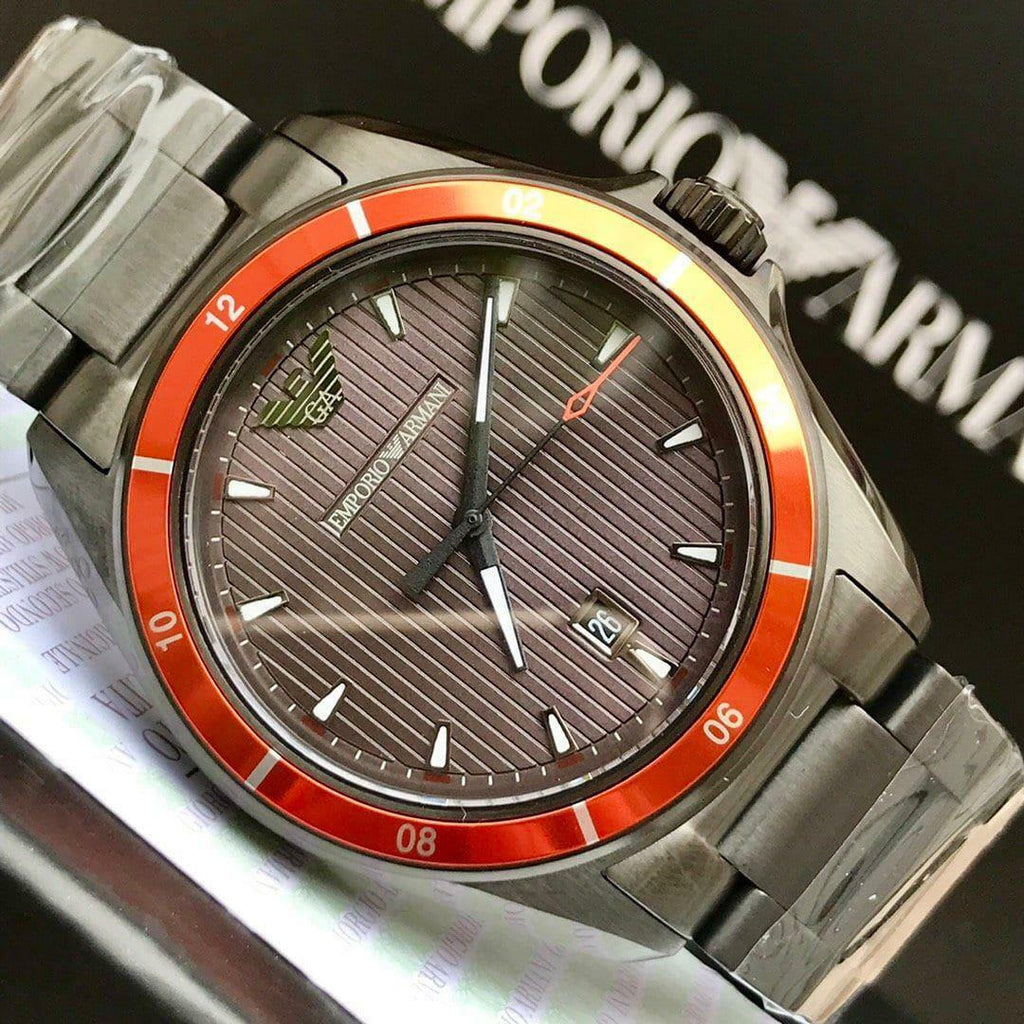 Emporio Armani Sigma Quartz Grey Dial Grey Steel Strap Watch For Men - AR11178 Buy Now By Emporio Armani