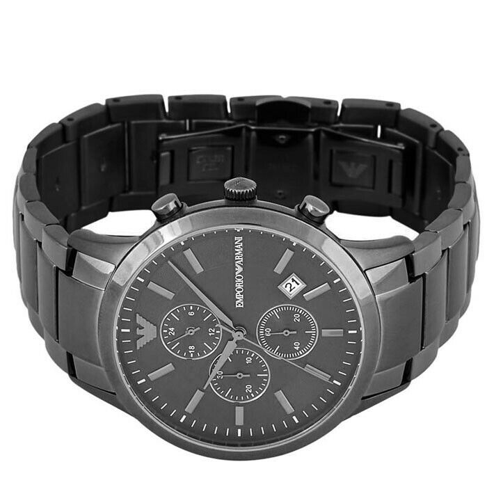 Emporio Armani Analog Chronograph Black Dial Black Steel Strap Watch For Men - AR11531 Buy Now By Emporio Armani