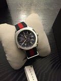 Gucci GG2570 Quartz Blue Dial Blue & Red Nylon Strap Watch For Men - YA142304 Buy Now By Gucci