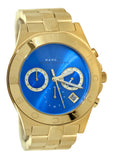 Marc Jacobs Blade Chronograph Blue Dial Gold Steel Strap Watch for Women - MBM3307 Buy Now By Marc Jacobs