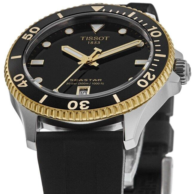 Tissot Seastar 1000 Black Dial Black Rubber Strap Watch For Men - T120.410.27.051.00 Buy Now By Tissot