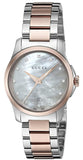 Gucci G Timeless Diamonds Mother of Pearl Dial Two Tone Steel Strap Watch For Women - YA126544 Buy Now By Gucci