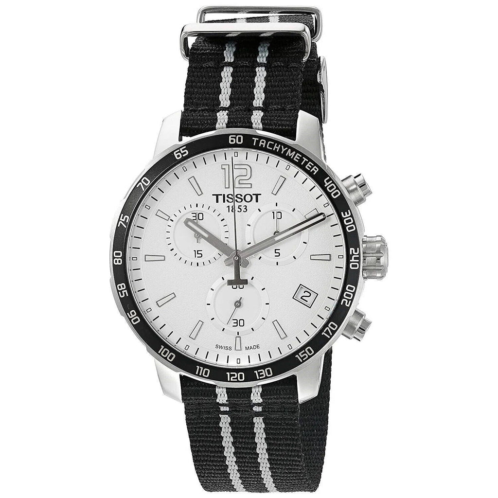 Tissot Quickster Chronograph NBA San Antonio Spurs Edition White Dial Two Tone NATO Strap Watch for Men - T095.417.17.037.07 Buy Now By Tissot