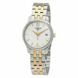 Tissot T Classic Tradition White Dial Two Tone Mesh Bracelet Watch for Women - T063.210.22.037.00 Buy Now By Tissot