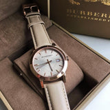 Burberry The City Beige Dial Brown Leather Strap Watch for Women - BU9014 Buy Now By Burberry