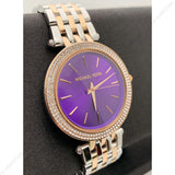 Michael Kors Darci Purple Dial Two Tone Steel Strap Watch for Women - MK3353 Buy Now By Michael Kors