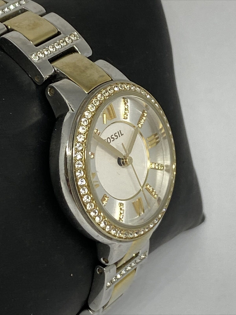 Fossil Virginia Silver Dial Two Tone Steel Strap Watch for Women - ES3503 Buy Now By Fossil