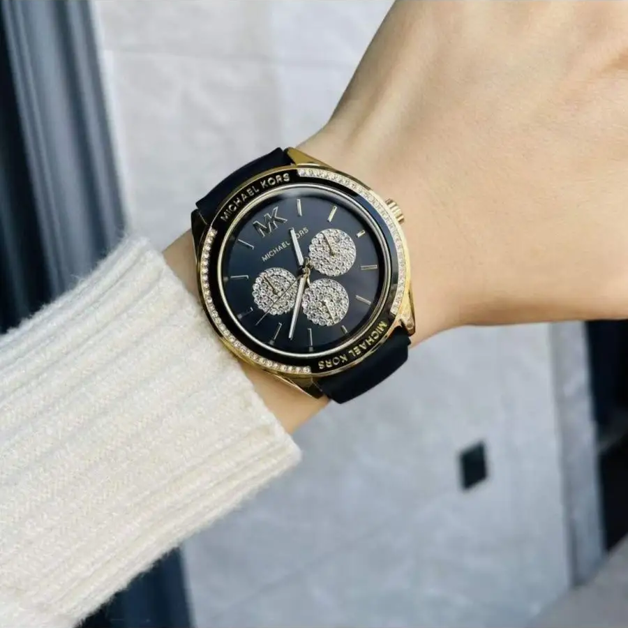 Michael Kors Quartz Black Dial Black Silicone Strap Watch For Women - MK6944 Buy Now By Michael Kors