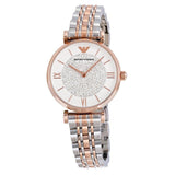 Emporio Armani Gianni T Bar White Dial Two Tone Steel Strap Watch For Women - AR1926 Buy Now By Emporio Armani