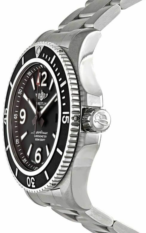 Breitling Superocean Automatic 44mm Black Dial Silver Steel Strap Watch for Men - A17367D71B1A1 Buy Now By Breitling