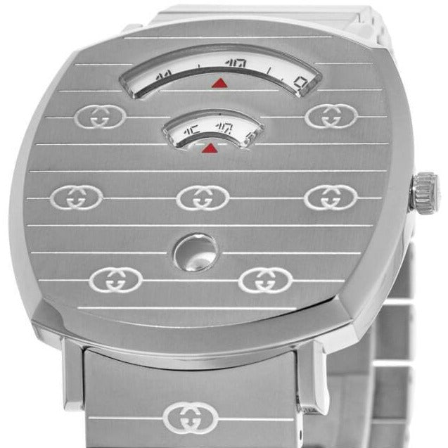 Gucci Grip Quartz Silver Dial Silver Steel Strap Watch For Women - YA157410 Buy Now By Gucci
