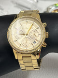 Michael Kors Ritz Gold Dial Gold Steel Strap Watch for Women - MK6356 Buy Now By Michael Kors