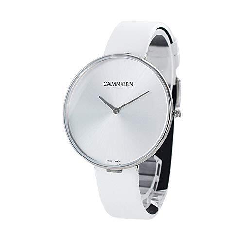 Calvin Klein Full Moon White Dial White Leather Strap Watch for Women - K8Y231L6 Buy Now By Calvin Klein