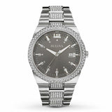 Bulova Crystal Collection Brown Dial Silver Steel Strap Watch for Men - 96B221 Buy Now By Bulova