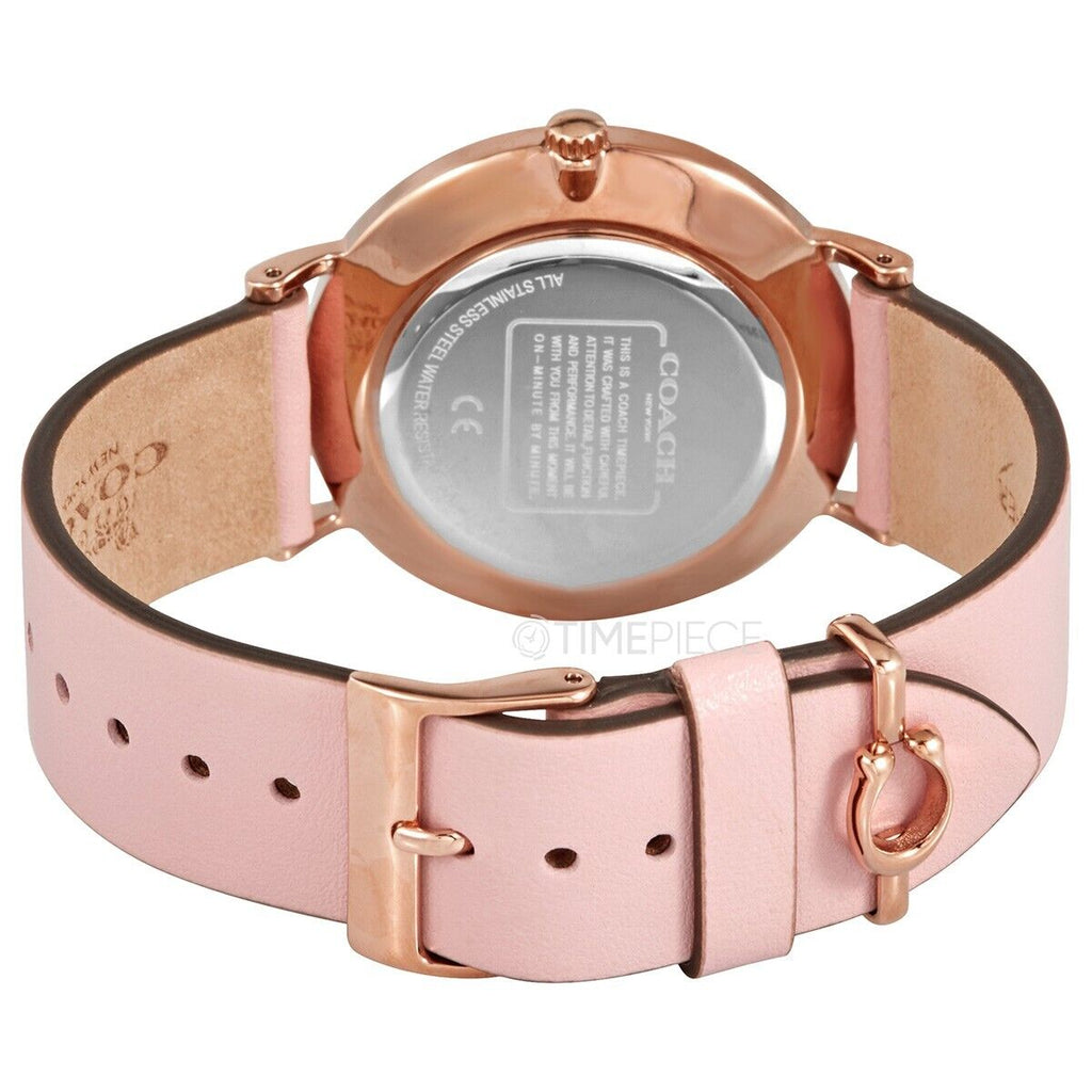 Coach Delancey Gold Dial Pink Leather Strap Watch for Women - 14503332 Buy Now By Coach