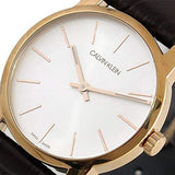 Calvin Klein City White Mother of Pearl Dial Brown Leather Strap Watch for Women - K2G23620 Buy Now By Calvin Klein