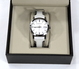 Burberry The City Silver Dial White Leather Strap Watch for Women - BU9019 Buy Now By Burberry