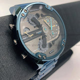 Diesel Daddy 2.0 Chronograph Grey Dial Blue Steel Strap Watch For Men - DZ7414 Buy Now By Diesel