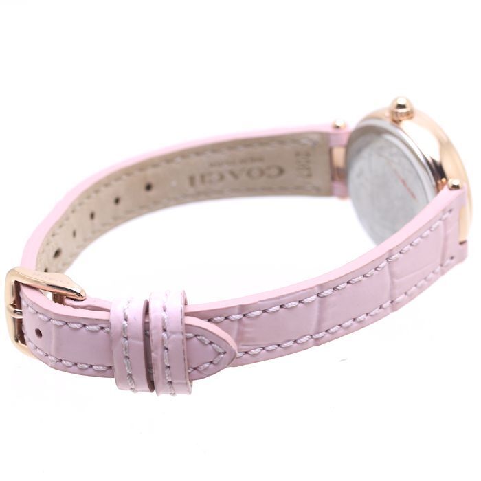 Coach Hayley Mother of Pearl Pink Dial Pink Leather Strap Watch for Women - 14503537 Buy Now By Coach