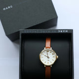 Marc Jacobs Sally White Dial Brown Leather Strap Watch for Women - MBM1351 Buy Now By Marc Jacobs