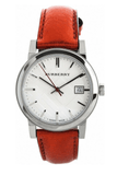 Burberry The City Silver Dial Orange Leather Strap Watch for Women - BU9121 Buy Now By Burberry