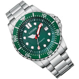 Citizen Promaster Mechanical Green Dial Silver Steel Strap Watch For Men - NJ0129-87X Buy Now By Citizen