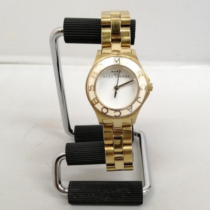Marc Jacobs Amy White Dial Gold Steel Strap Watch for Women - MBM3051 Buy Now By Marc Jacobs