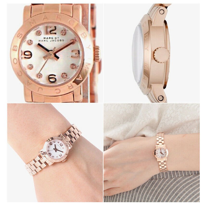 Marc Jacobs Amy White Dial Rose Gold Steel Strap Watch for Women - MBM3227 Buy Now By Marc Jacobs