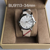 Burberry The City White Dial Brown Leather Strap Watch for Women - BU9113 Buy Now By Burberry