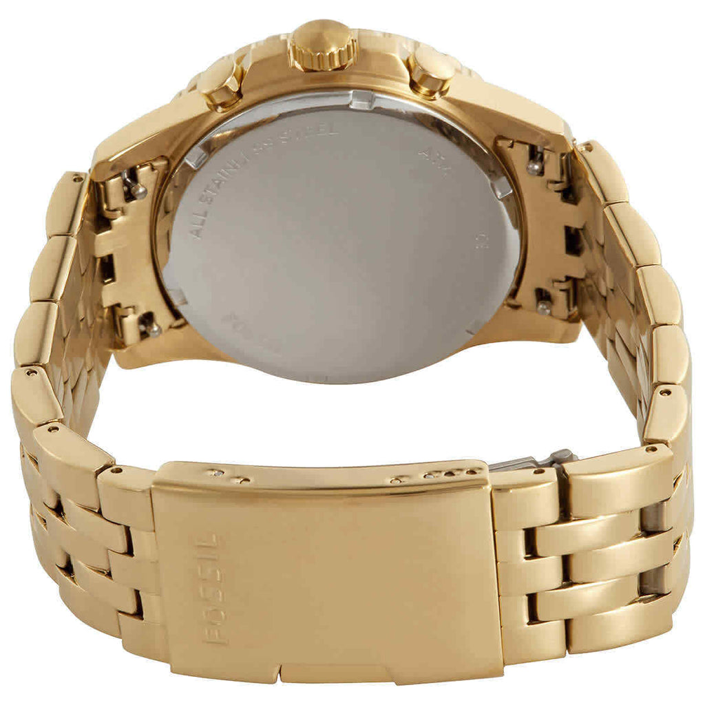 Fossil FB-01 Chronograph Black Dial Gold Steel Strap Watch for Men - FS5836 Buy Now By Fossil