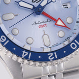 Seiko 5 Sports Automatic GMT SKX Sports Style Asia Exclusive Limited Edition Ice Blue Dial Silver Steel Strap Watch For Men - SSK029K1 Buy Now By Seiko