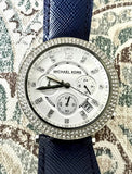 Michael Kors Parker White Dial Navy Blue Leather Strap Watch for Women - MK2293 Buy Now By Michael Kors