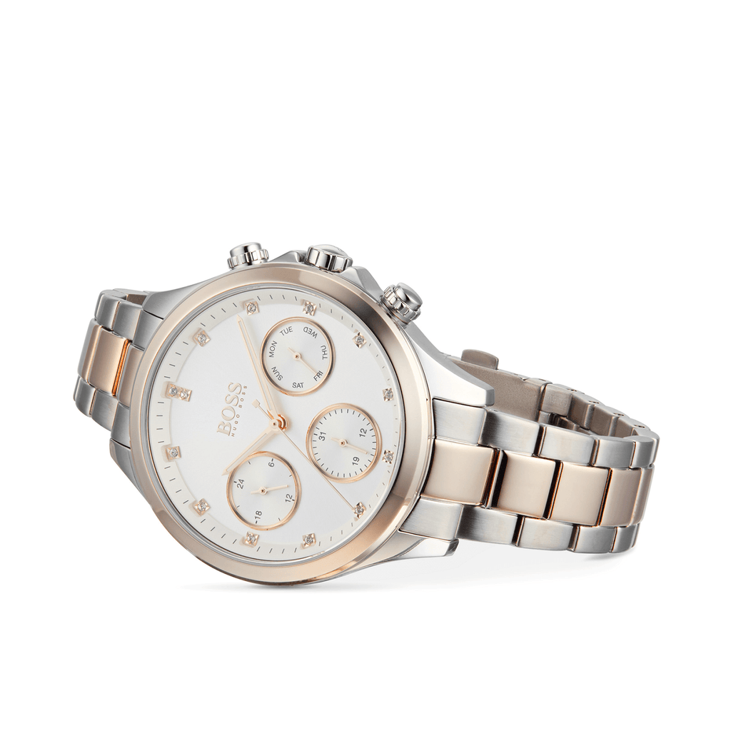 Hugo Boss Hera White Dial Two Tone Steel Strap Watch for Women - 1502564 Buy Now By Hugo Boss