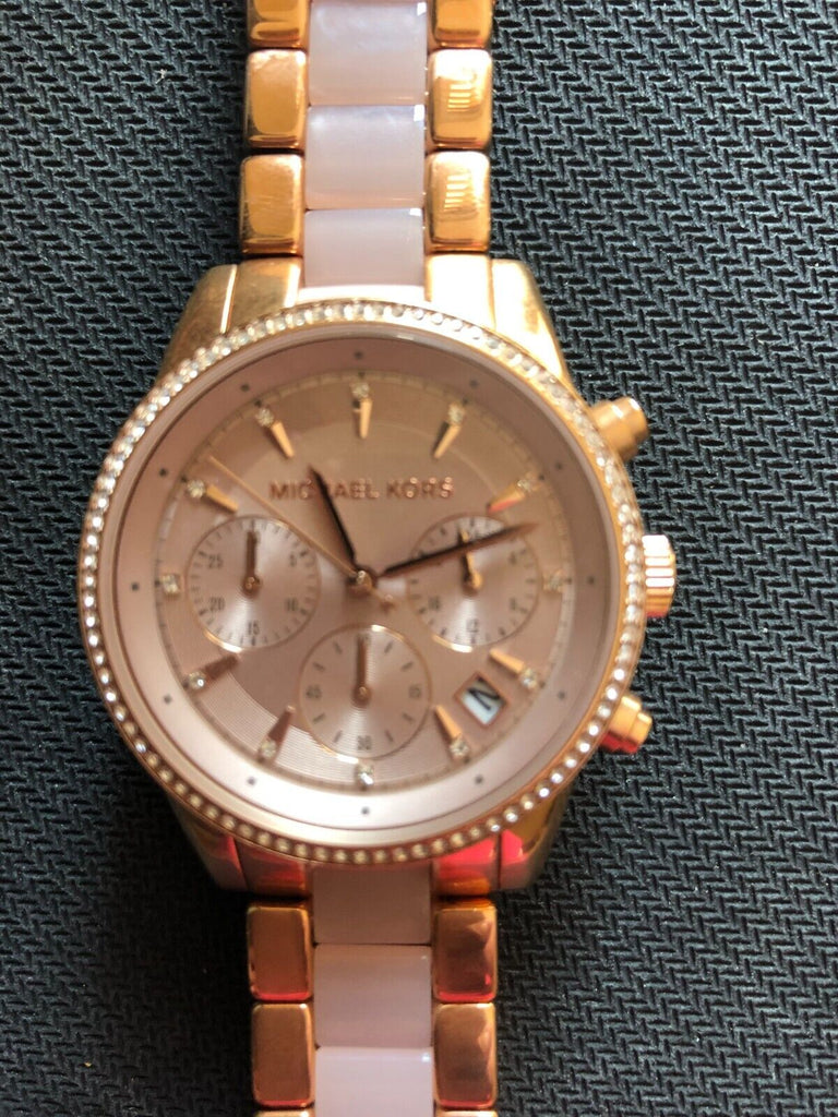 Michael Kors Tibby Chronograph Crystals Rose Gold Dial Rose Gold Steel Strap Watch For Women - MK6826 Buy Now By Michael Kors