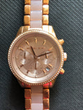 Michael Kors Tibby Chronograph Crystals Rose Gold Dial Rose Gold Steel Strap Watch For Women - MK6826 Buy Now By Michael Kors