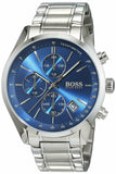 Hugo Boss Grand Prix Blue Dial Silver Steel Strap Watch for Men - 1513478 Buy Now By Hugo Boss