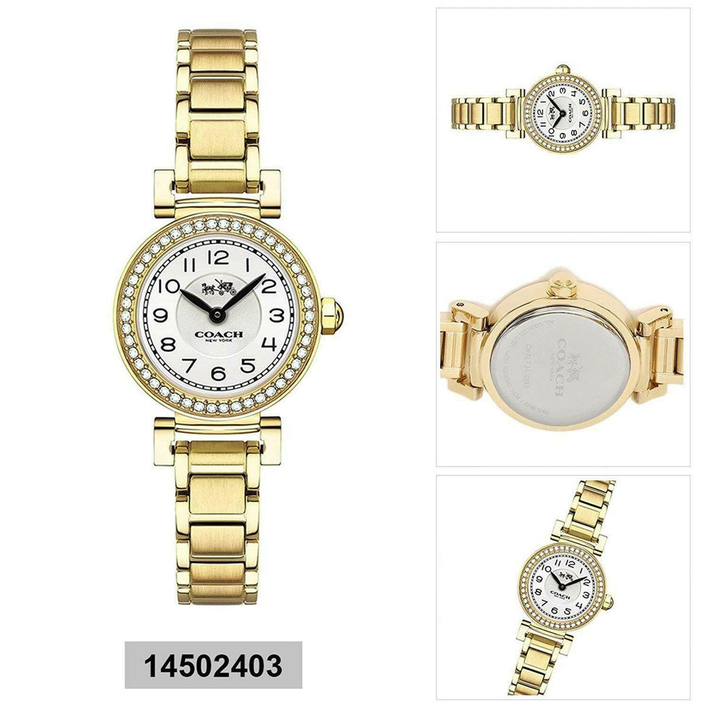 Coach Madison White Dial Gold Steel Strap Watch for Women - 14502403 Buy Now By Coach