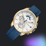 Tommy Hilfiger Decker White Dial Blue Rubber Strap Watch for Men - 1791353 Buy Now By Tommy Hilfiger